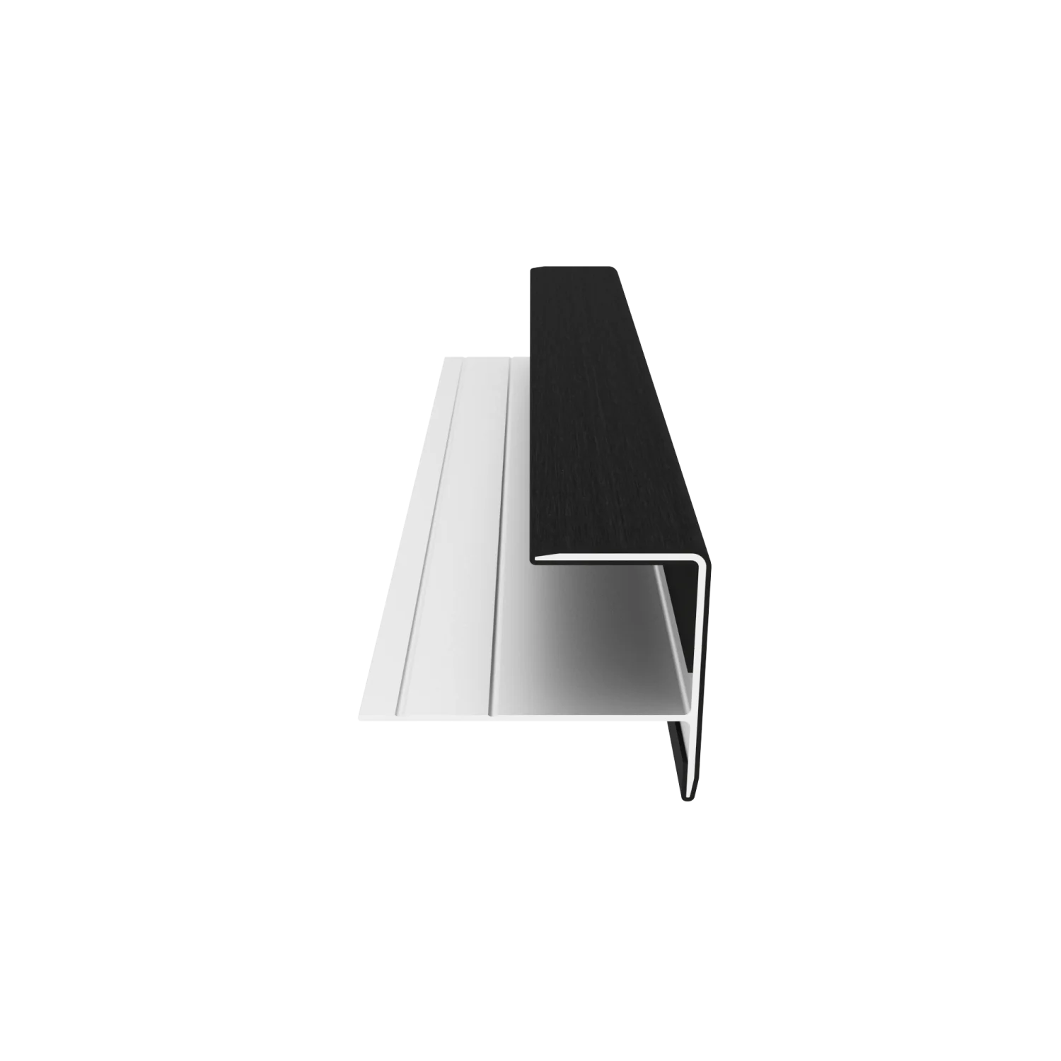 Eindprofiel NewTechWood Aluminium t.b.v gevelbekleding | Ebony Zwart - Afbeelding 2