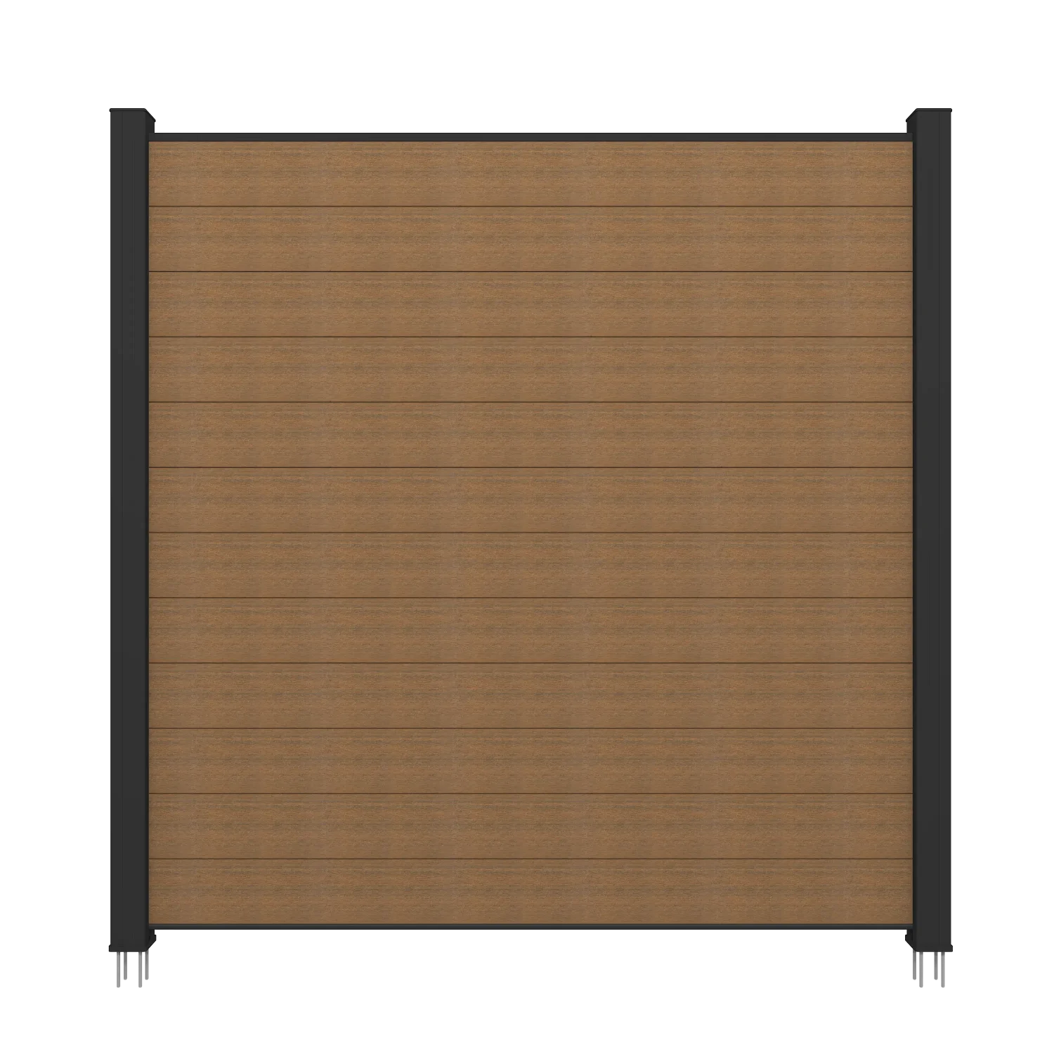 Compete-schutting-reguliere-190cm-sleufpaal-Teak-NewTechWood