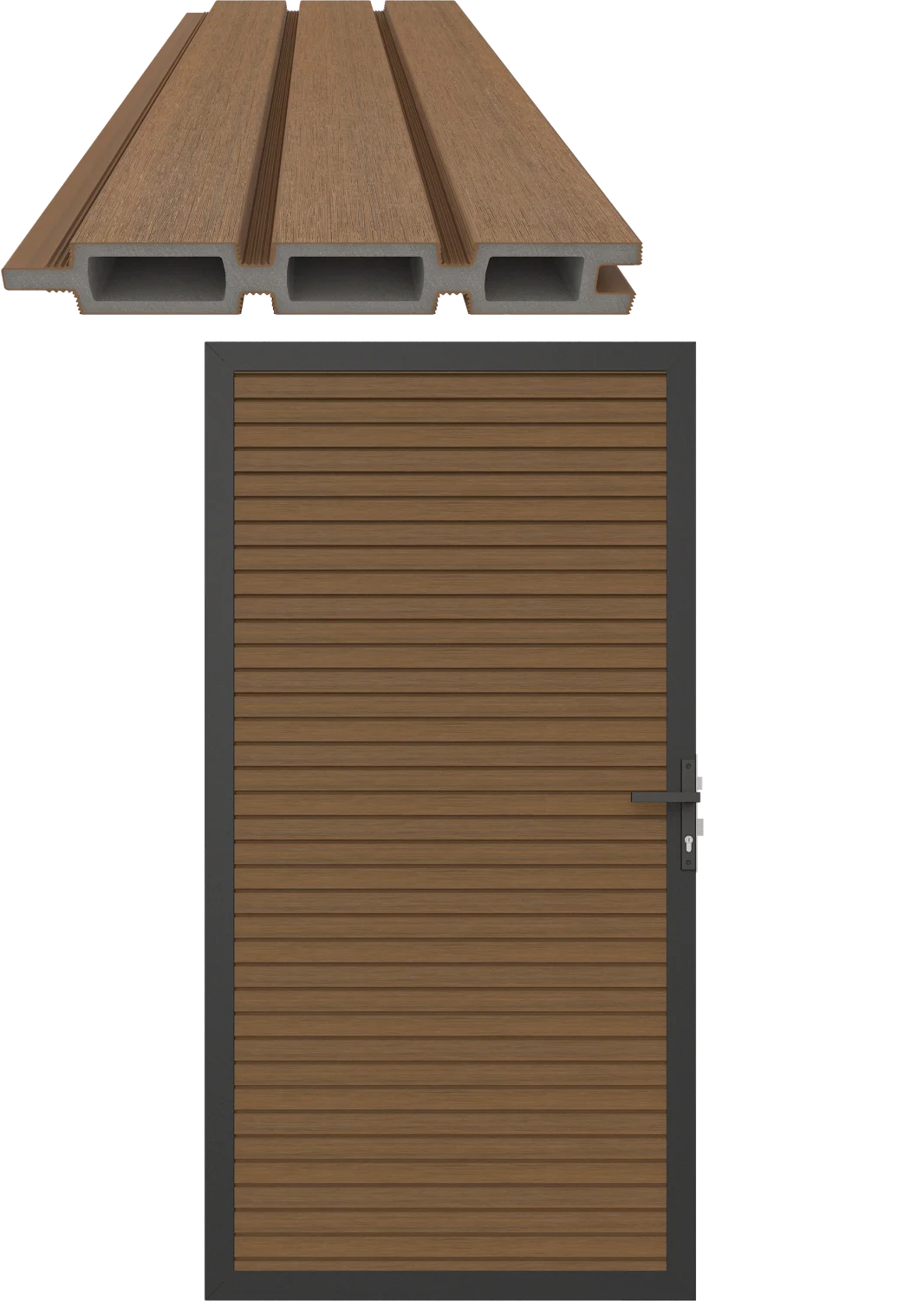 soort tuindeur Triple profiel planken-2