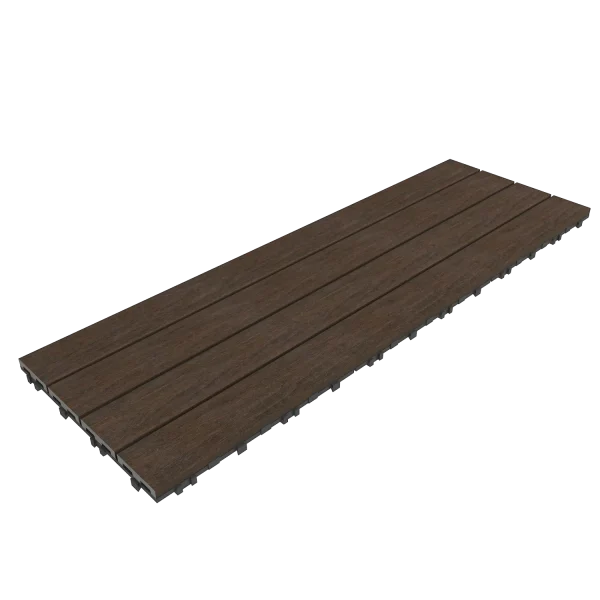 Vlondertegels NewTechWood Composiet Houtstructuur | Ipé |  30 x 90 cm