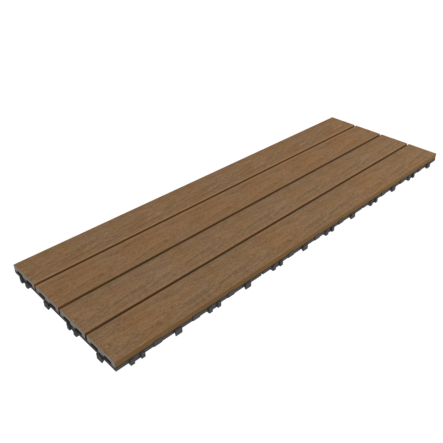 Vlondertegels NewTechWood Composiet Houtstructuur | Teak | 30 x 90 cm