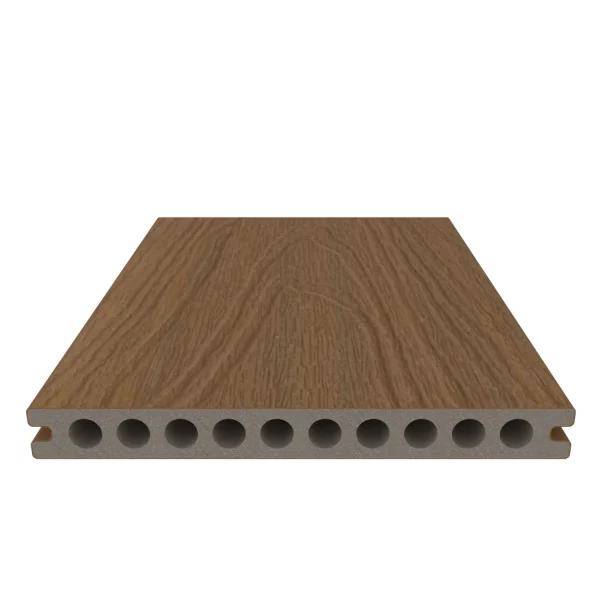 Sample | Vlonderplank NewTechWood Composiet Houtstructuur | Teak | 21 cm