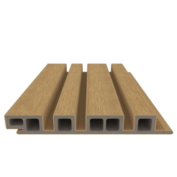 Sample | Wandbekleding NewTechWood Composiet Castellation 4325 profiel | Red Cedar