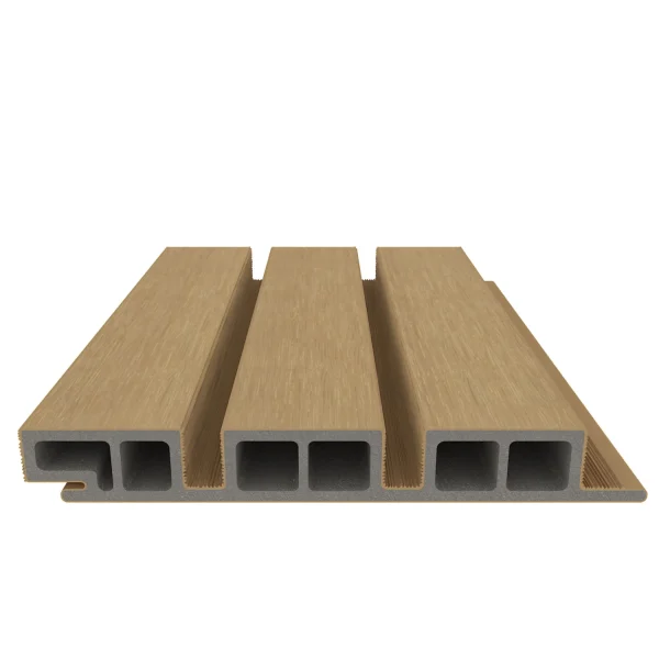 Sample | Wandbekleding NewTechWood Composiet Castellation 50 profiel | Red Cedar