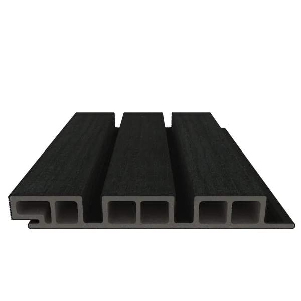 Sample | Wandbekleding NewTechWood Composiet Castellation 50 profiel | Shou Sugi Ban