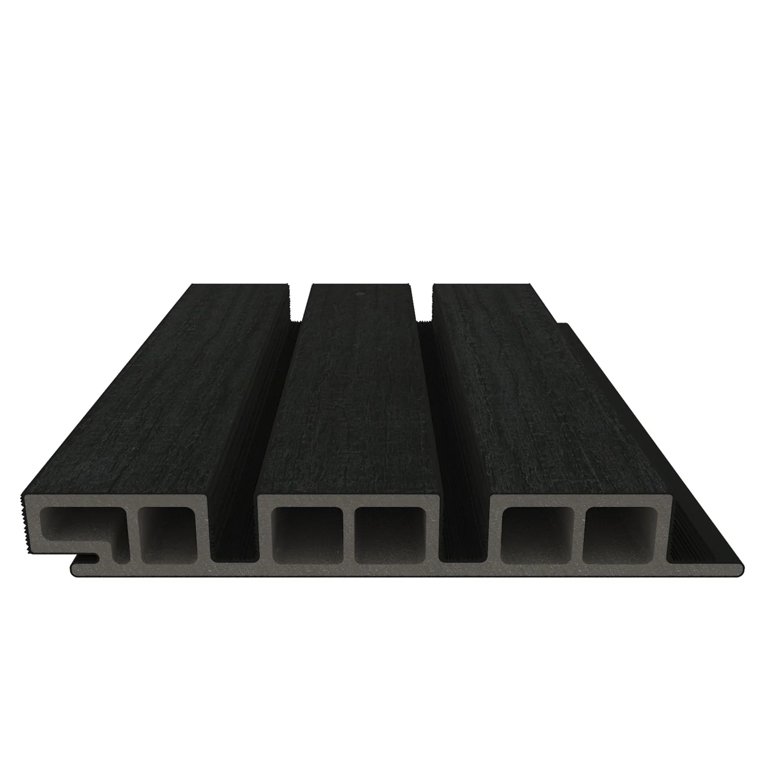 Sample | Wandbekleding NewTechWood Composiet Castellation 50 profiel | Shou Sugi Ban