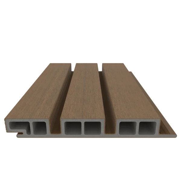 Sample | Wandbekleding NewTechWood Composiet Castellation 50 profiel | Teak