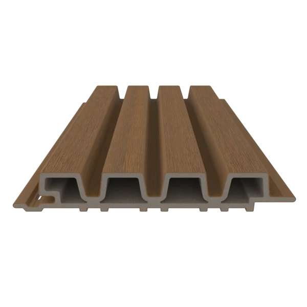 Sample | Gevelbekleding NewTechWood Composiet Castellation PRO35 | Teak