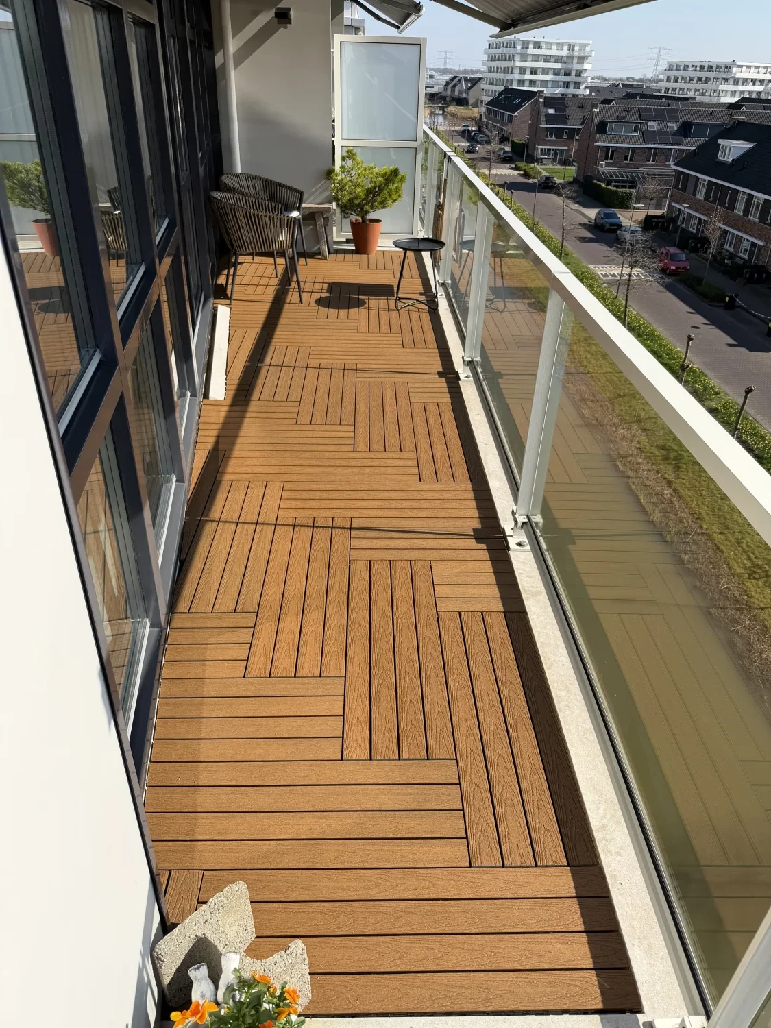 Vlondertegels NewTechWood Composiet Houtstructuur | Teak | 30 x 90 cm - Afbeelding 7
