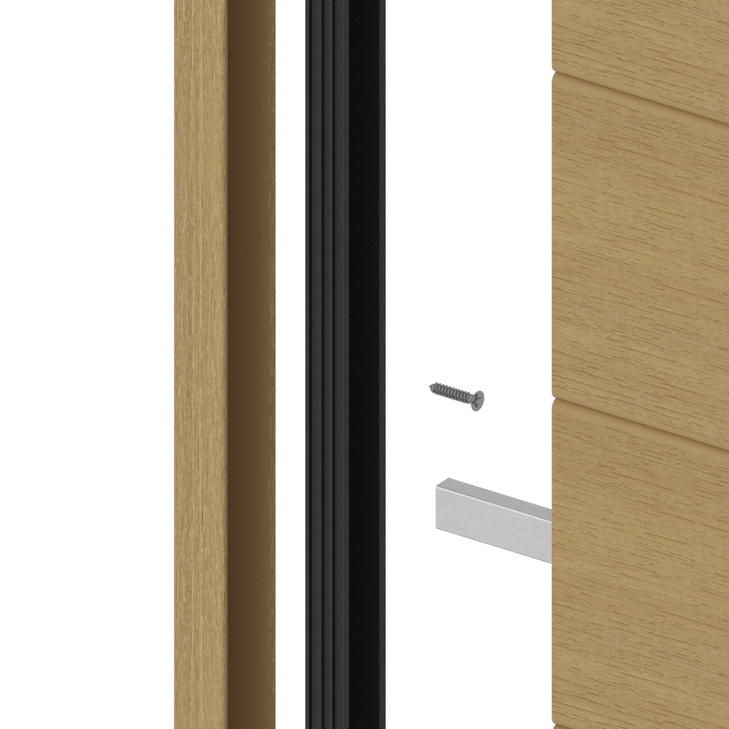 Frameset NewTechWood Aluminium t.b.v schutting i.c.m betonpalen | Red Cedar - Afbeelding 3