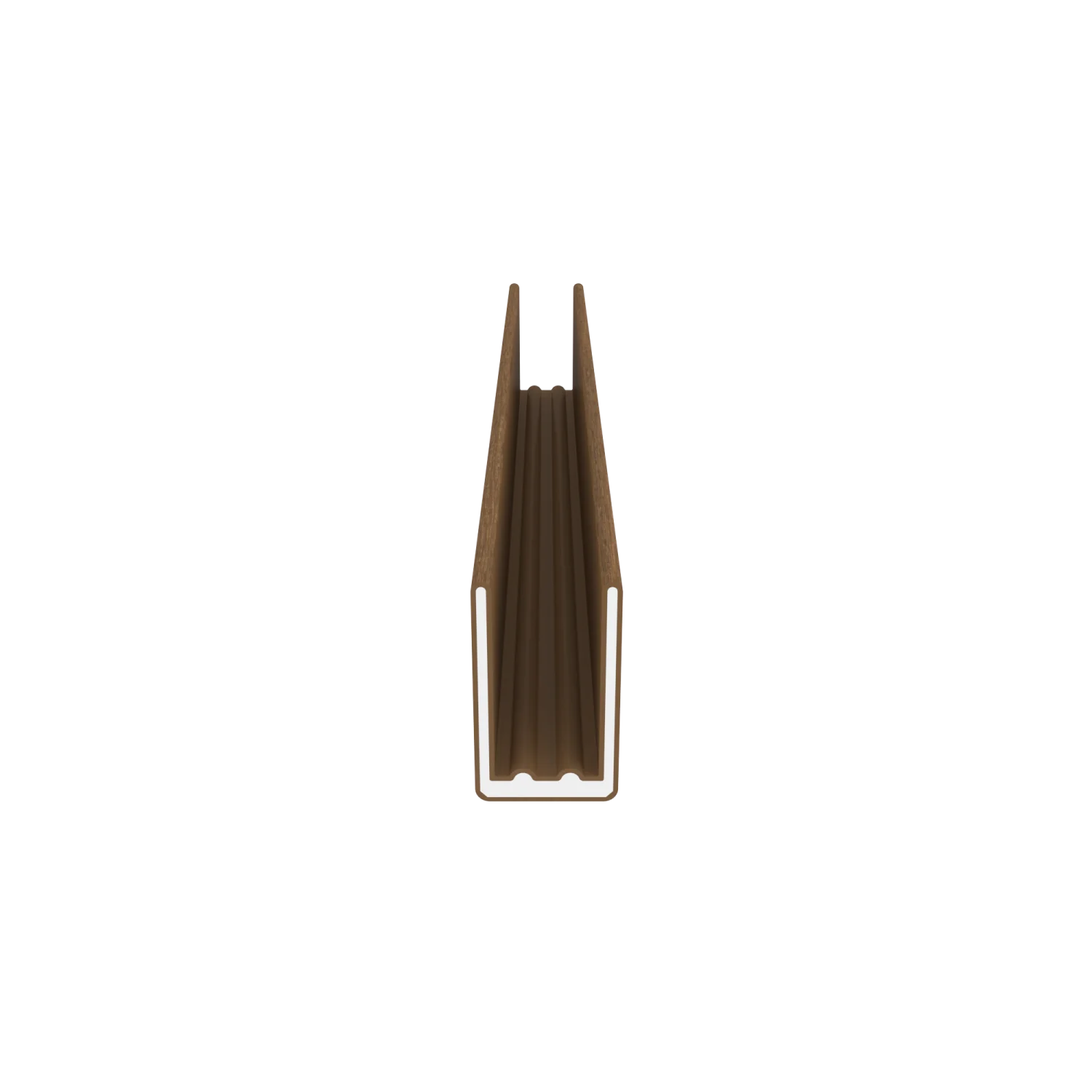 Frameset NewTechWood Aluminium t.b.v schutting i.c.m betonpalen | Teak - Afbeelding 9