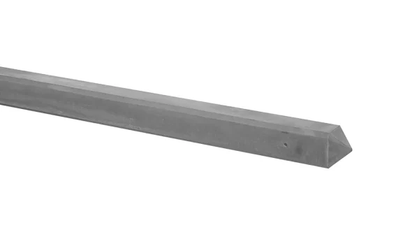 Betonpaal glad met diamantkop | grijs ongecoat | 10 x 10 cm | eindpaal